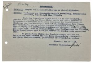 Original WW2 Dutch Document - Information about Lebensmittelkarten for Dutch …