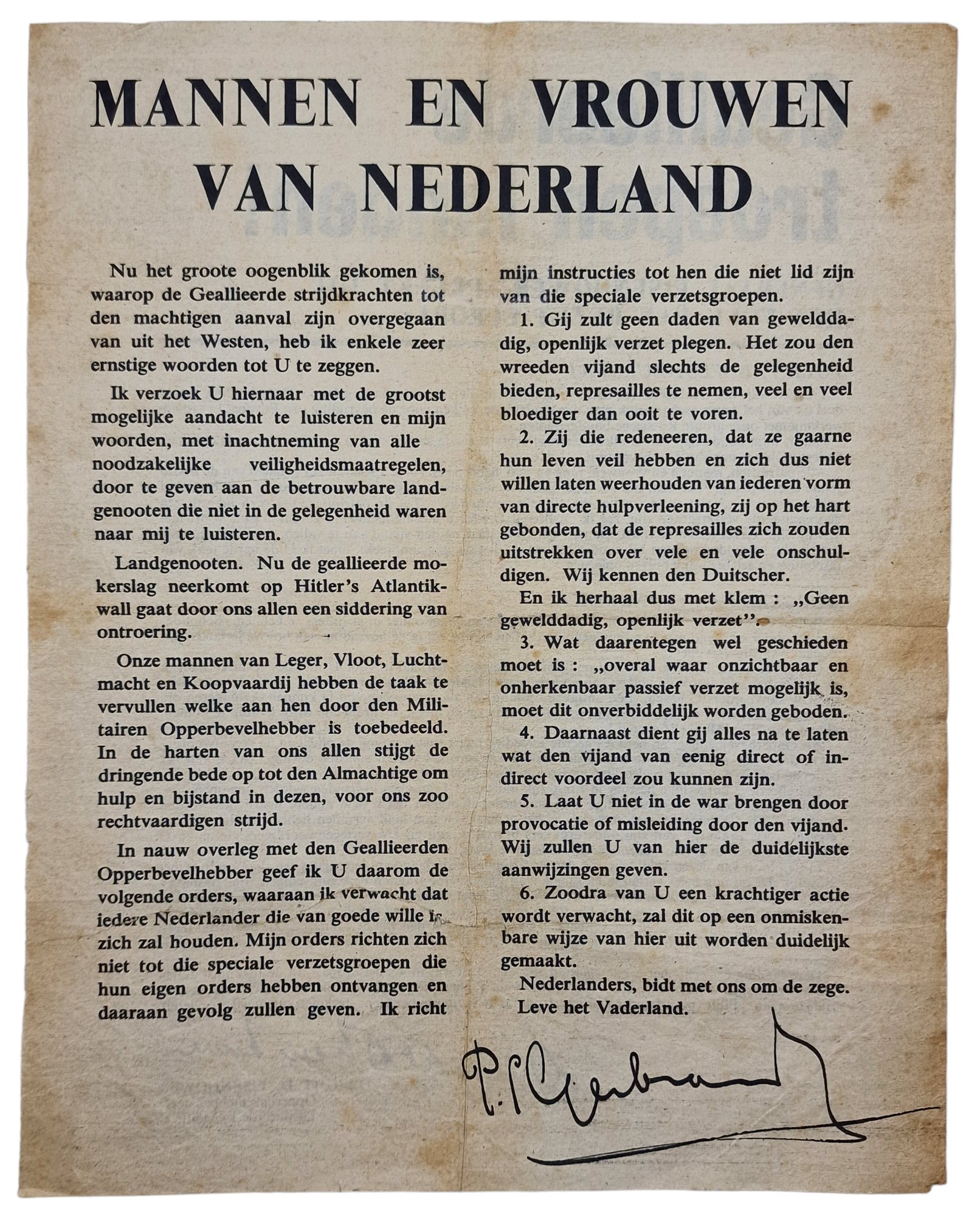 Original WW2 Allied Leaflet - ZH 1 ''Geallieerde torepen landen!'' D-Day (1944) — image 2