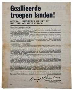 Original WW2 Allied Leaflet - ZH 1 ''Geallieerde torepen landen!'' …