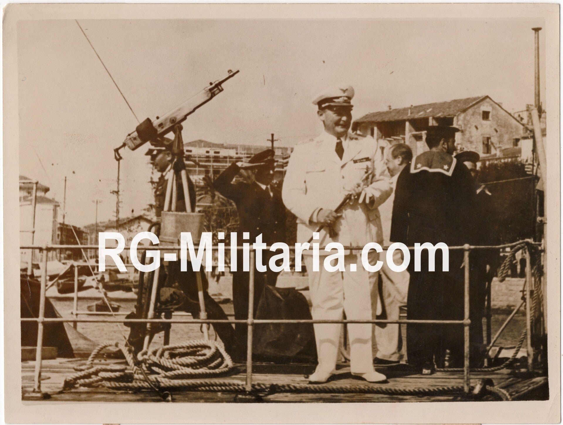 Original WW2 French Press Photo - Luftwaffe Reichsmarschall Hermann Göring with Field Marshal Interim Baton, Napels, Italy — image 3