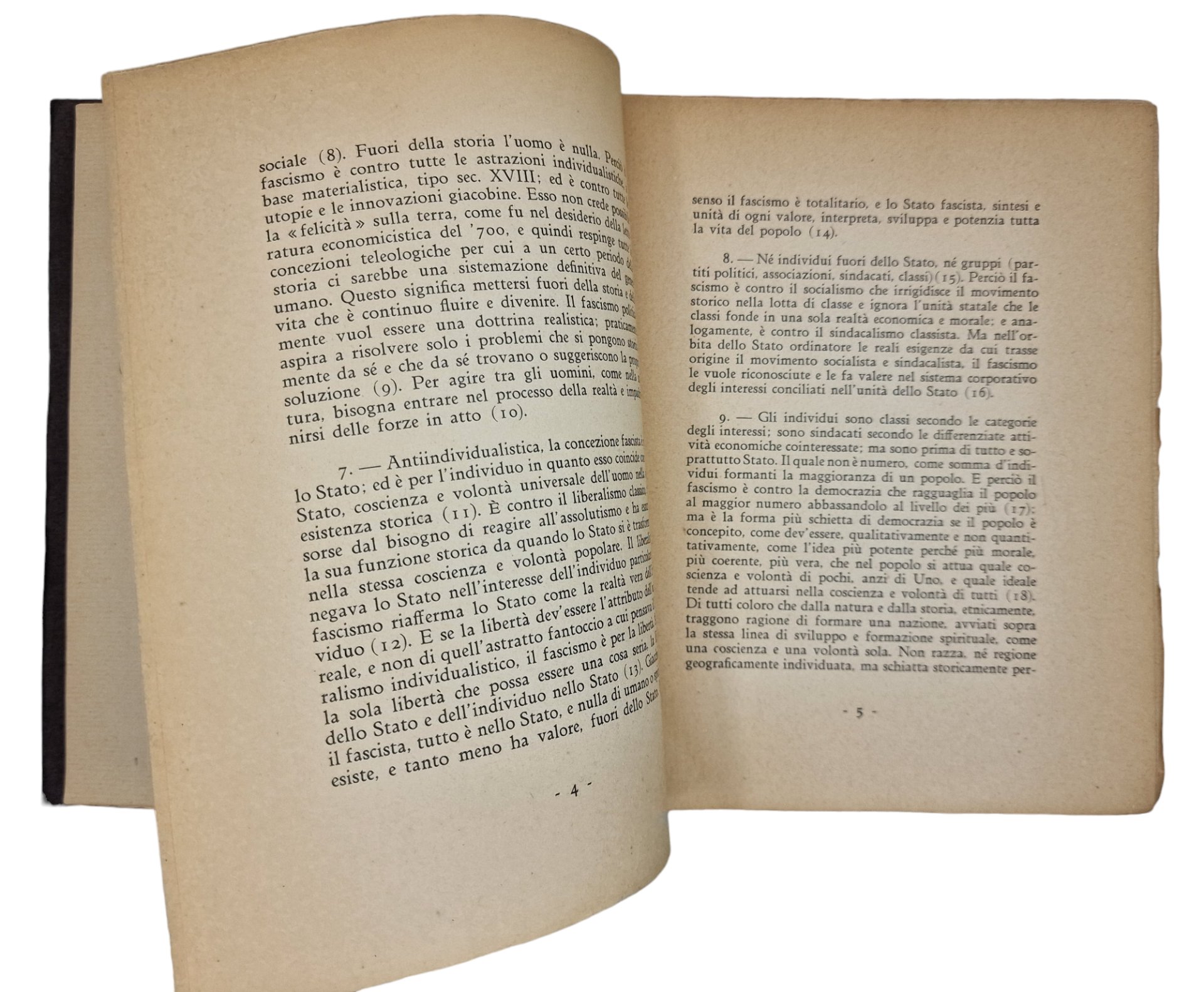 Original WW2 Italian Book - La Dottrina del Fascismo, Benito Mussolini, Gioacchino Volpe (1933) — image 5