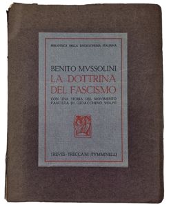 Original WW2 Italian Book - La Dottrina del Fascismo, Benito …
