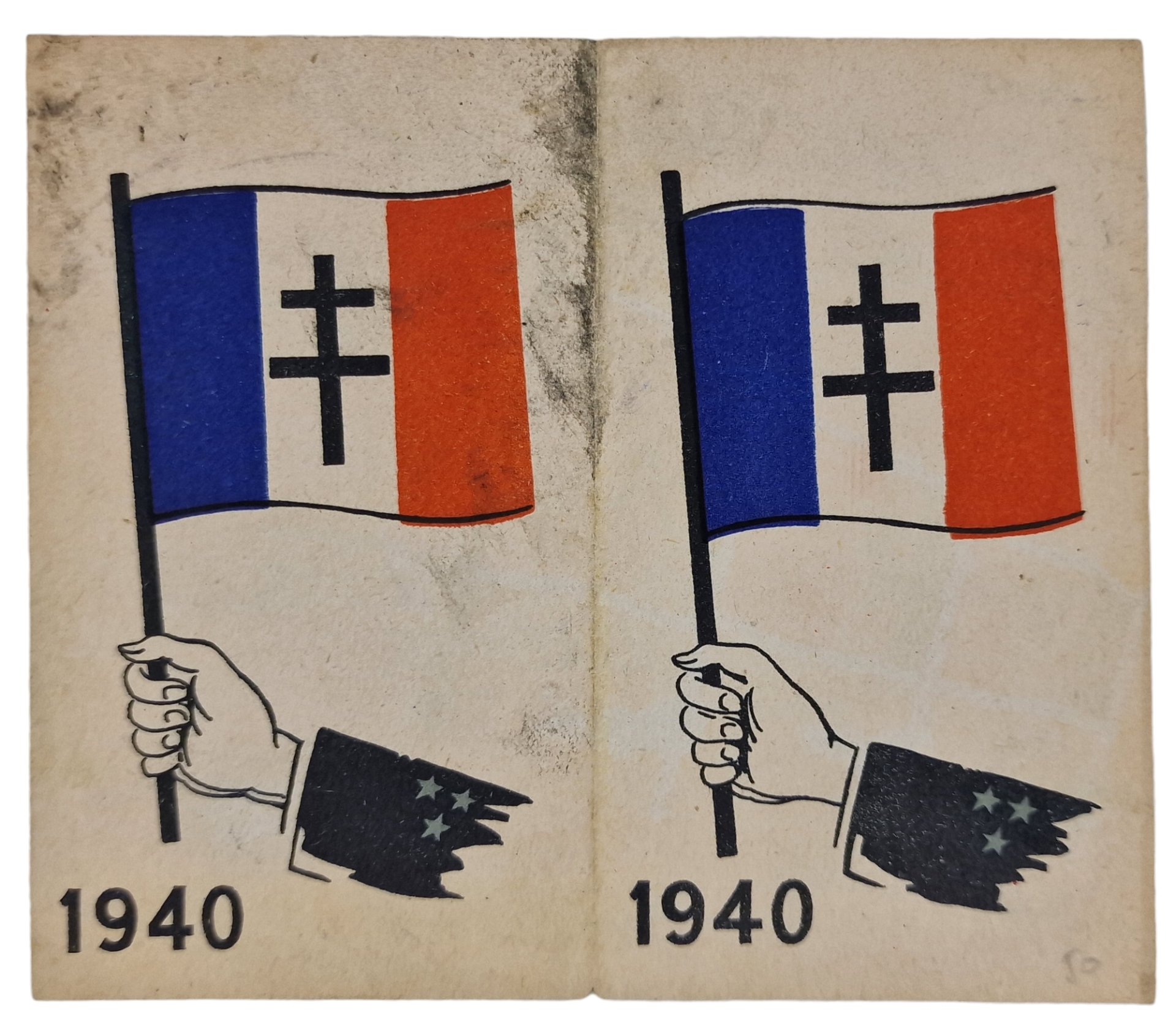 Original WW2 French Document - Francais c'est avec ton propre sang (1944) — image 2