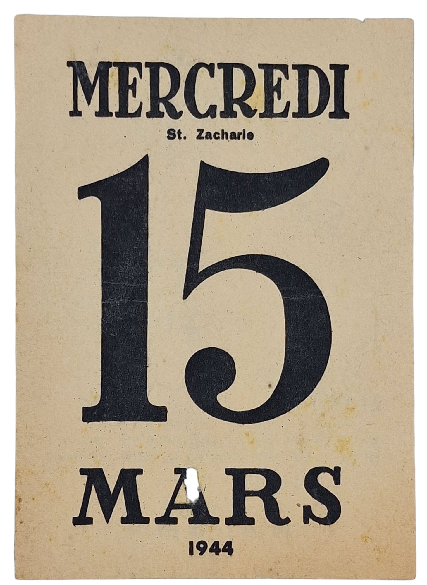 Original WW2 French Document - L'invasion aura lieu avant la Mi-Mars, Churchill (1944) — image 2