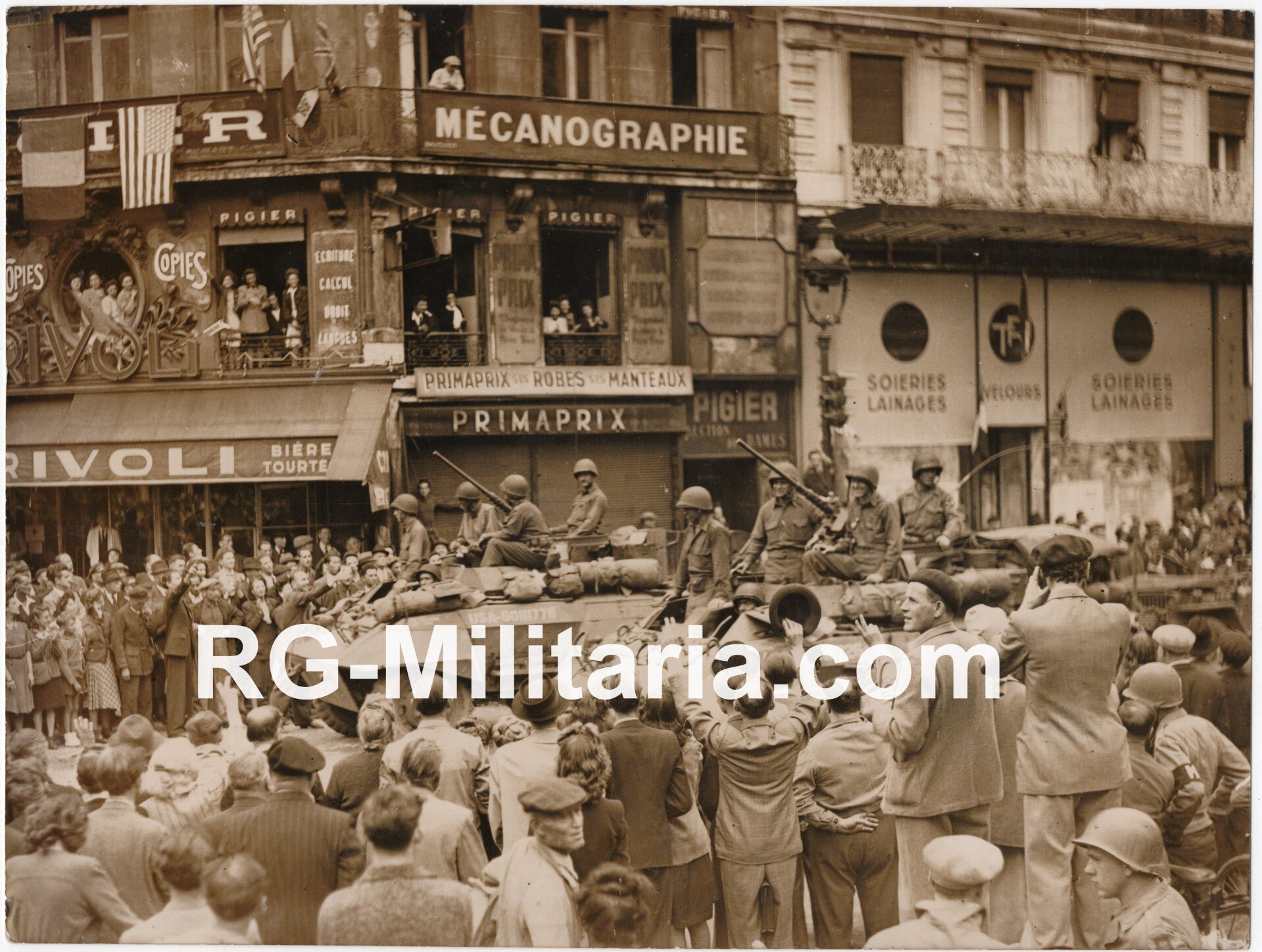 Original WW2 French Press Photo - Liberation of Paris, France (1944) — image 3