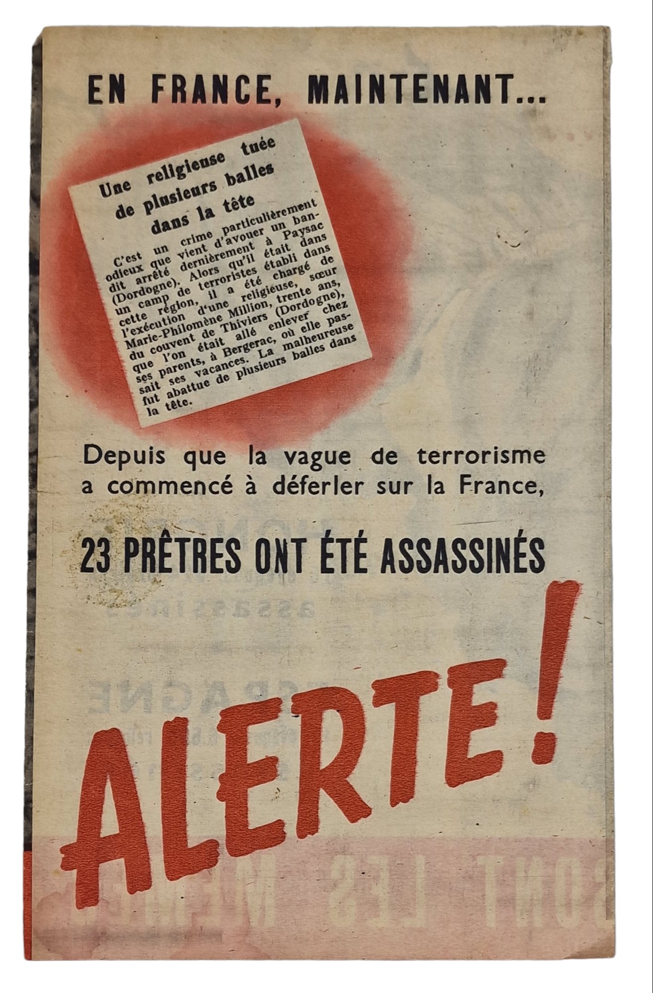 Original WW2 French Collaboration Flyer - Alerte! — image 2