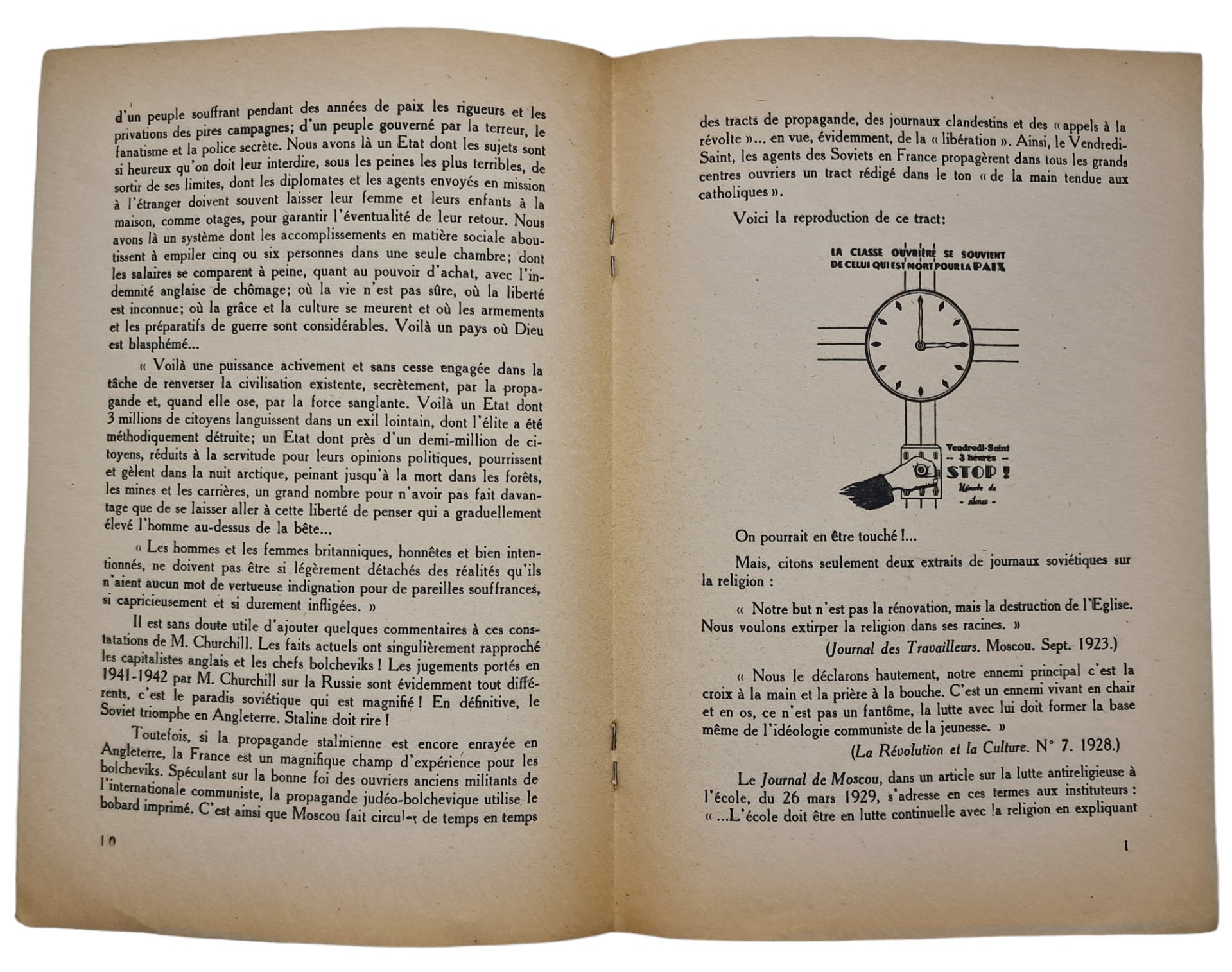 Original WW2 French Antisemitic Brochure - Bolchevisme and Bobards Enterprise Juive, Andre Chaumet (1942) — image 2