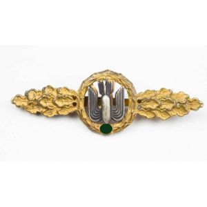 Frontflugspange für Kampfflieger in Gold