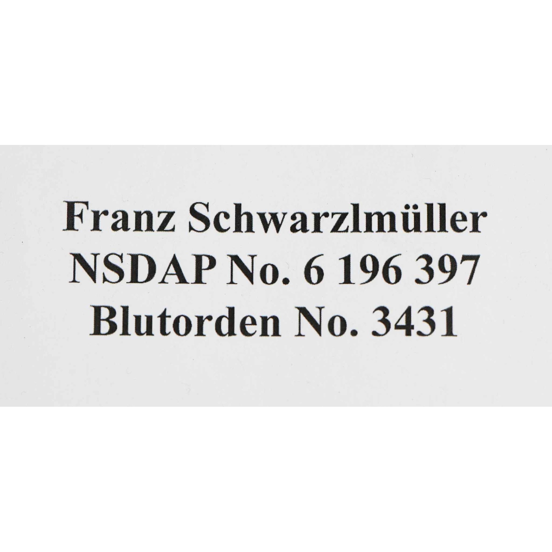 Blutorden Nachlass 2.Typ Verleihungsnummer '3431' Trägernamen + Nachweise Ehrenzeichen vom 9. November 1923, selten! — image 12