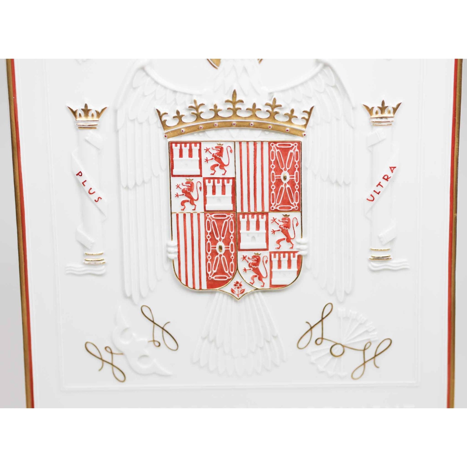 roße Porzellan Tafel Ritterkreuzträger „Major Kübler' Panzer-Lehr-Regiment 1942 KPM Porzellan — image 3