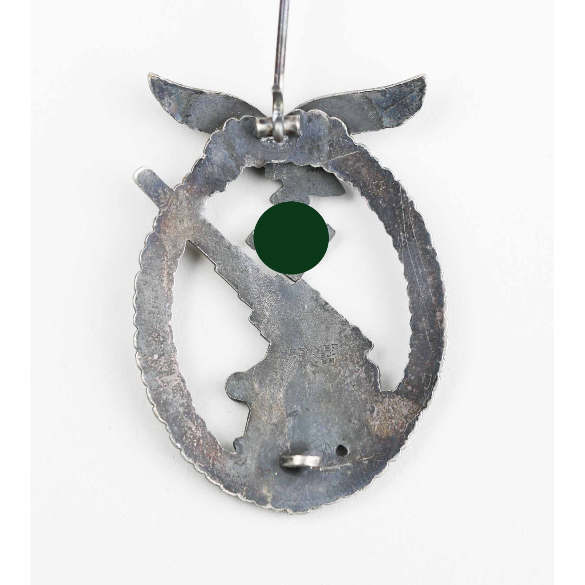 Luftwaffe Flakkampfabzeichen im Etui, Herst. Gustav Brehmer in Buntmetall! — image 5