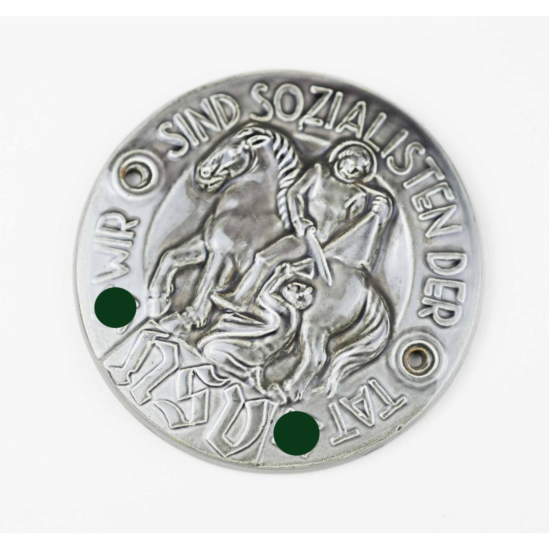 Plakette Steingutplakette 'NSV Wir sind Sozialisten der Tat' — image 2