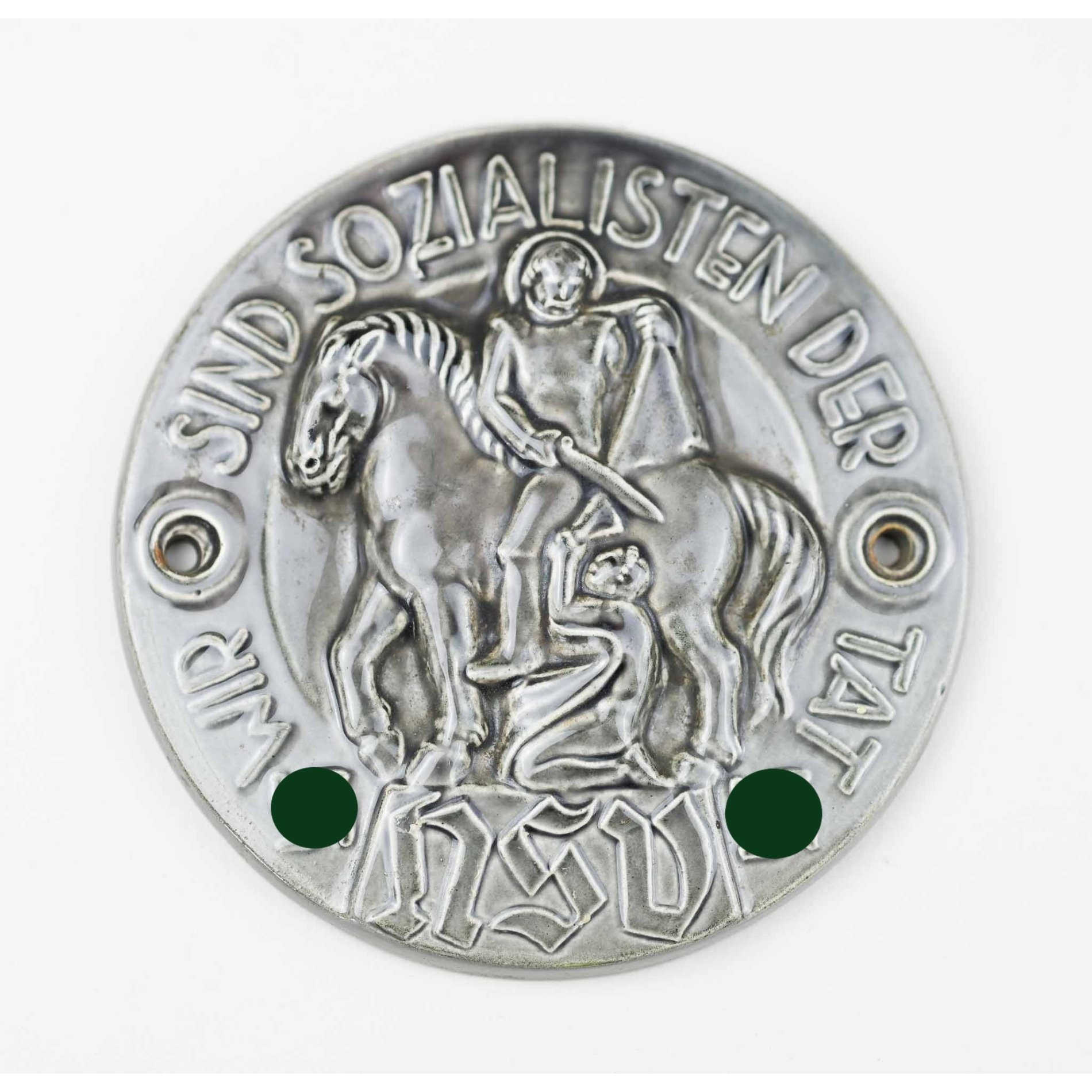 Plakette Steingutplakette 'NSV Wir sind Sozialisten der Tat' — image 3