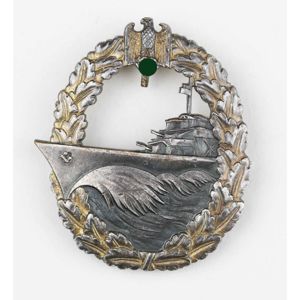 Zerstörerkriegsabzeichen der Kriegsmarine Buntmetall