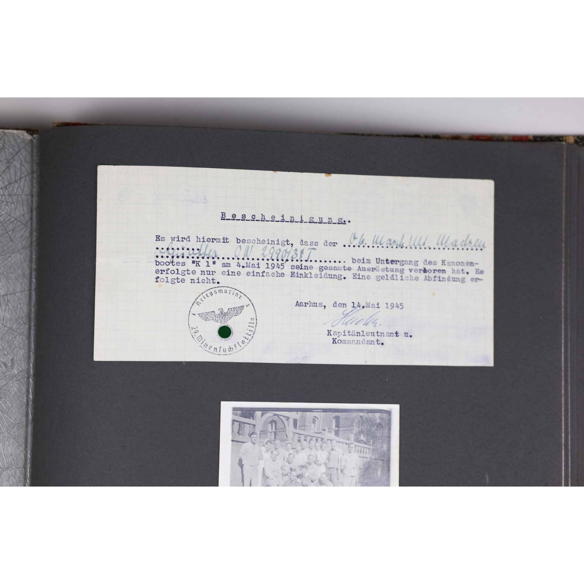 Kriegsmarine Nachlass Fotoalbum Kanonenboot K1 & 'Bluecher' — image 17
