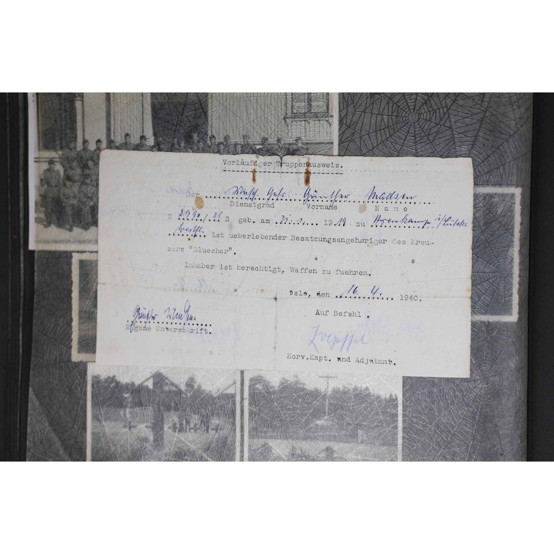 Kriegsmarine Nachlass Fotoalbum Kanonenboot K1 & 'Bluecher' — image 7