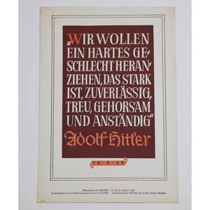 'Wochenspruch der NSDAP' 14.-20. Januar 1940