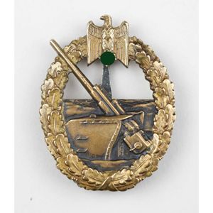 Kriegsabzeichen Der Marine Artillerie C.E Juncker Berlin