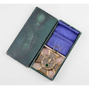 Zollgrenzschutzehrenzeichen 'Für Treue Dienste im Zollgrenzschutz' in Schachtel