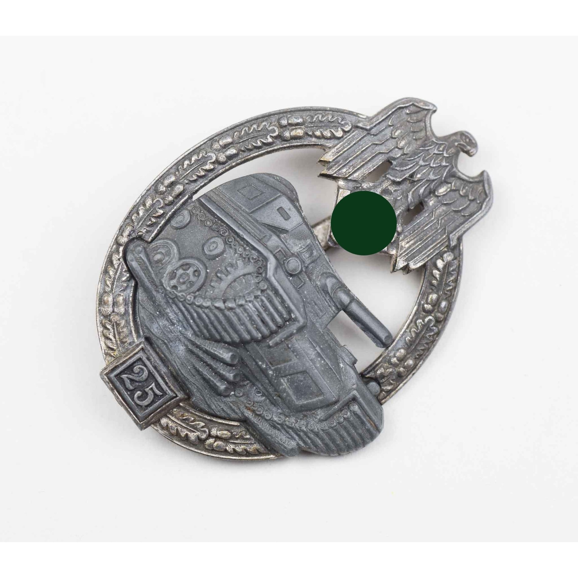 Panzerkampfabzeichen in Silber mit Einsatzzahl 25 (JFS) — image 2