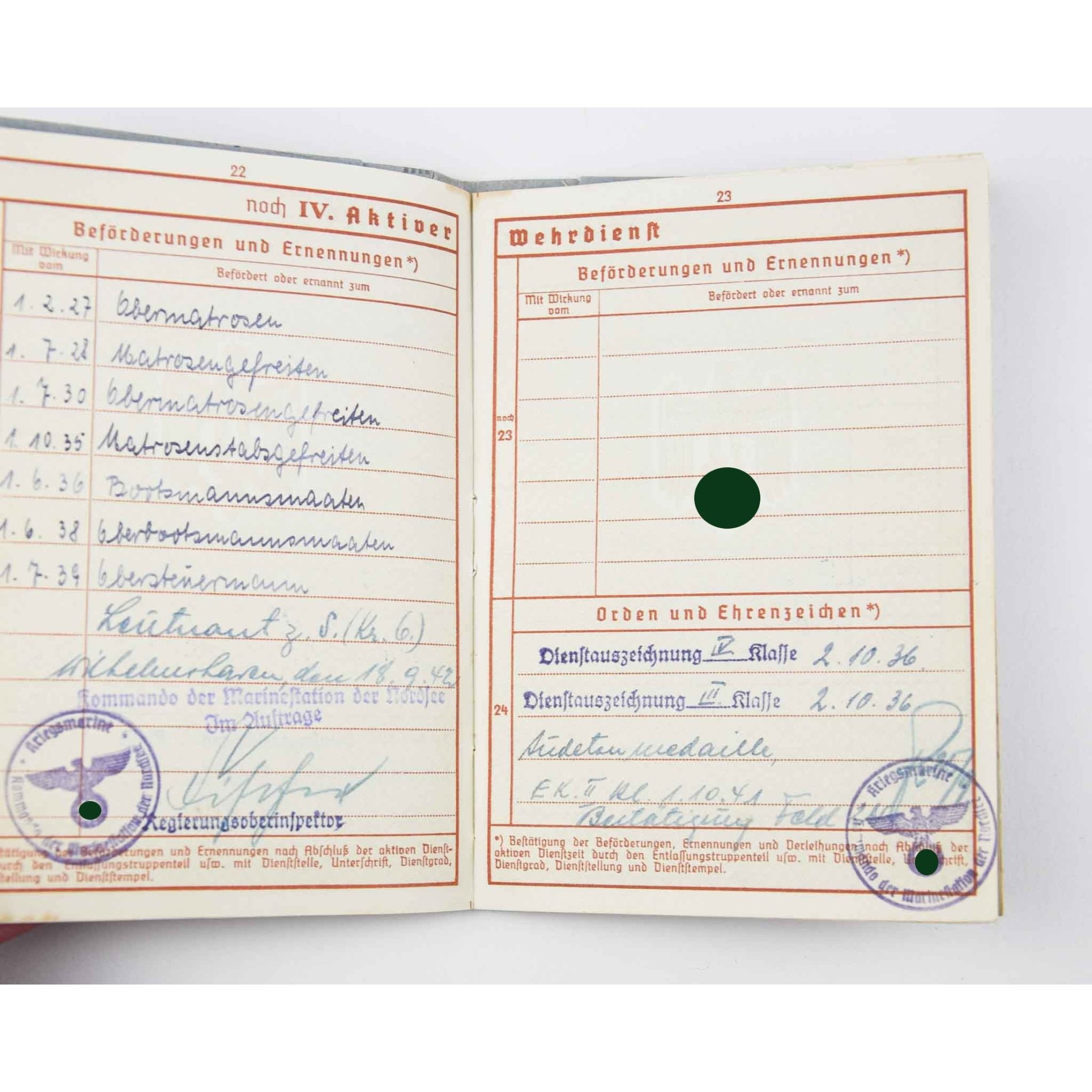 Kriegsmarine Nachlass 14. U.- Jagdflottille mit Wehrpass — image 7