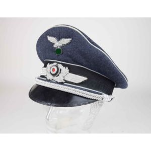 Luftwaffe Schirmmütze für Offiziere mit Herst. Verkaufsabteilung der Luftwaffe mit …