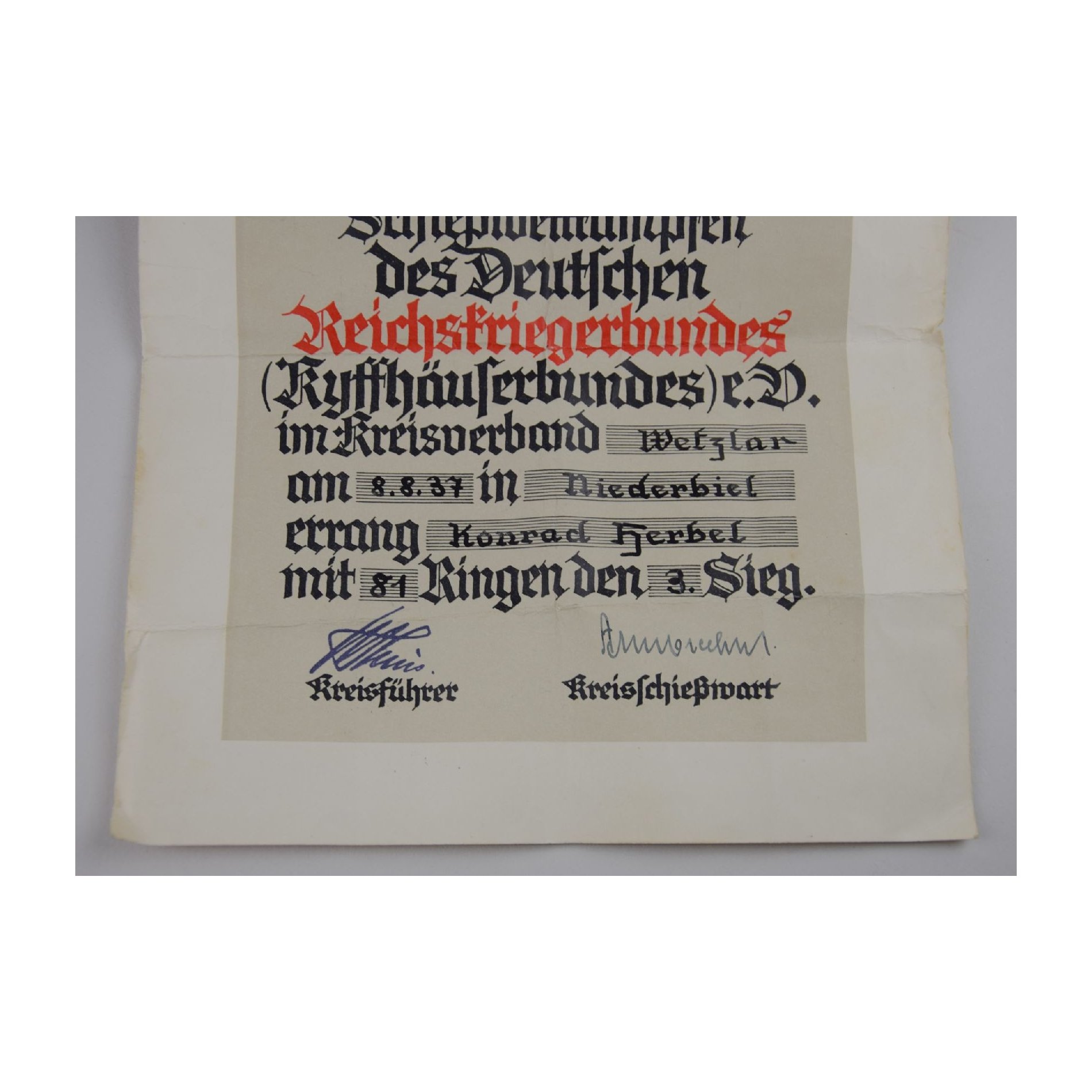 Großer Reichskriegerbund Nachlass mit Kyffhäuser Ringkragen in der Schachtel! — image 14