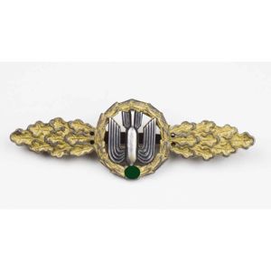 Frontflugspange für Kampfflieger in Gold Feinzink