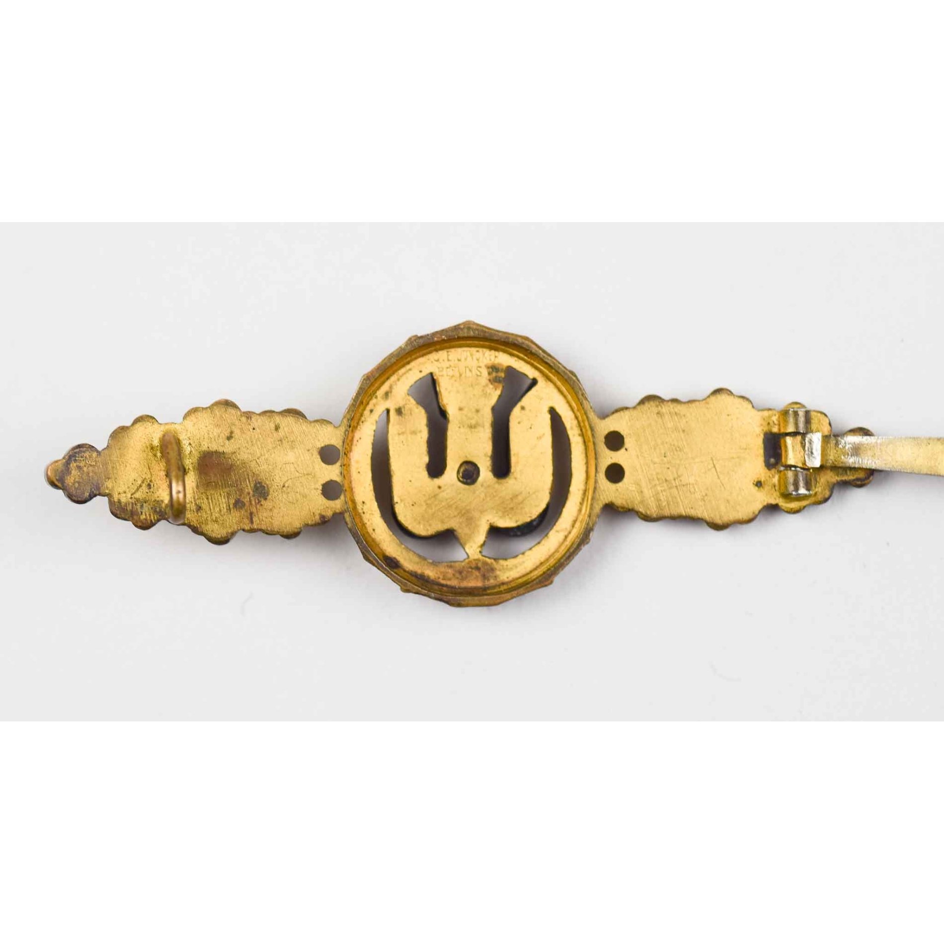 Frontflugspange für Kampfflieger in Gold mit Stempelung 'C.E Juncker Berlin SW' extrem selten! — image 6