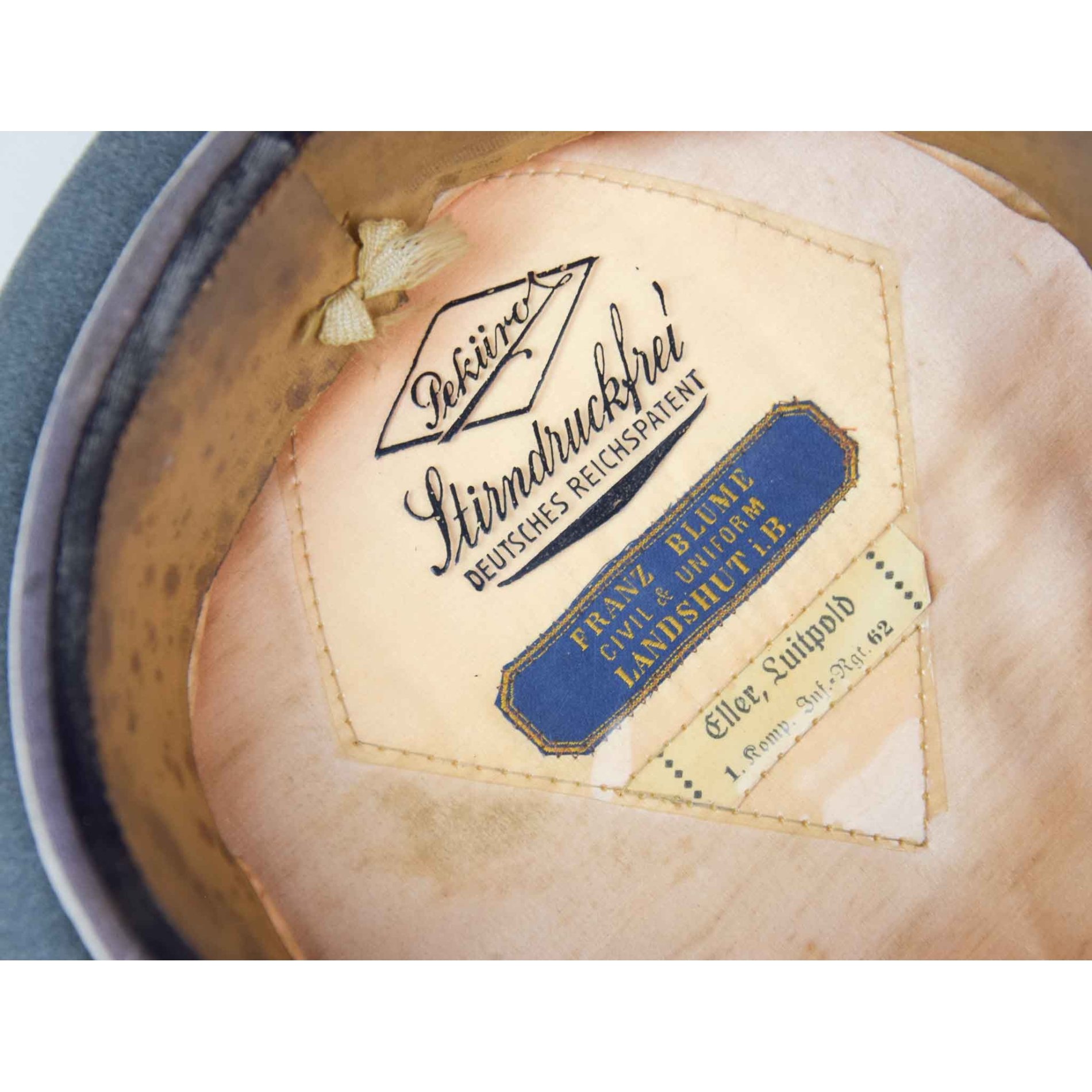 Wehrmacht Infanterie Schirmmütze für Unteroffiziere/Mannschaften Peküro, mit Trägernamen! — image 6