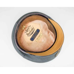 Wehrmacht Infanterie Schirmmütze für Unteroffiziere/Mannschaften Peküro, mit Trägernamen!