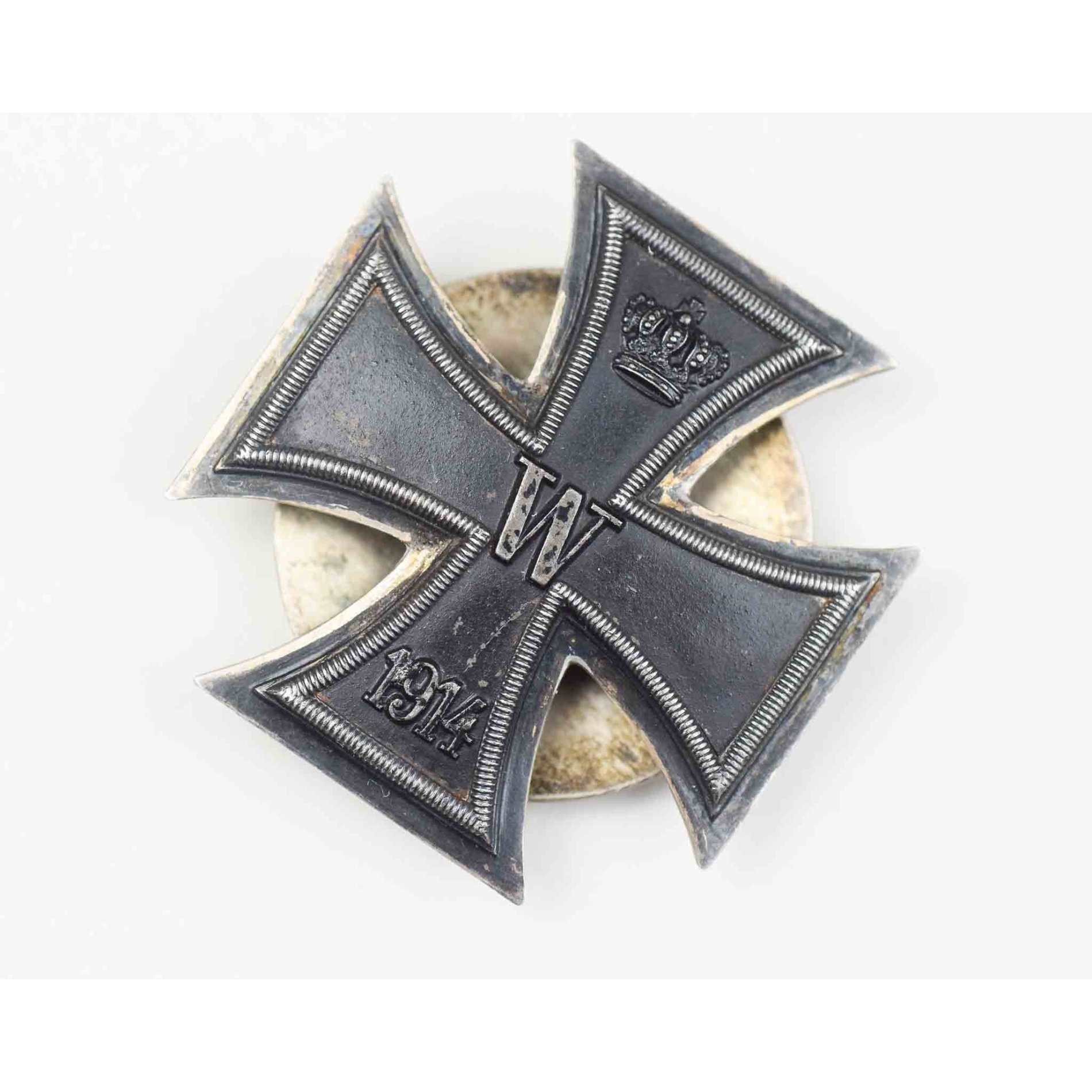 Eiserne Kreuz 1.Klasse 1914 an Schraubscheide 925er Silberstück, selten! — image 2