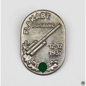 Abzeichen Flak.Abt. Duisburg 12.12.1937