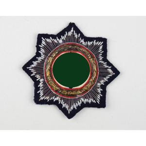 Stoffausführung Deutsches Kreuz in Gold auf Panzerstoff, sehr selten!