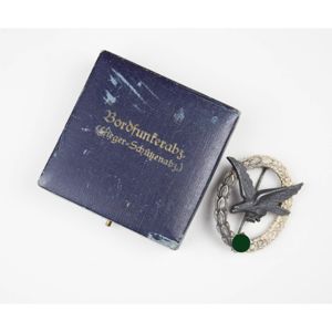 Luftwaffe Fliegerschützenabzeichen W. Deumer im Etui