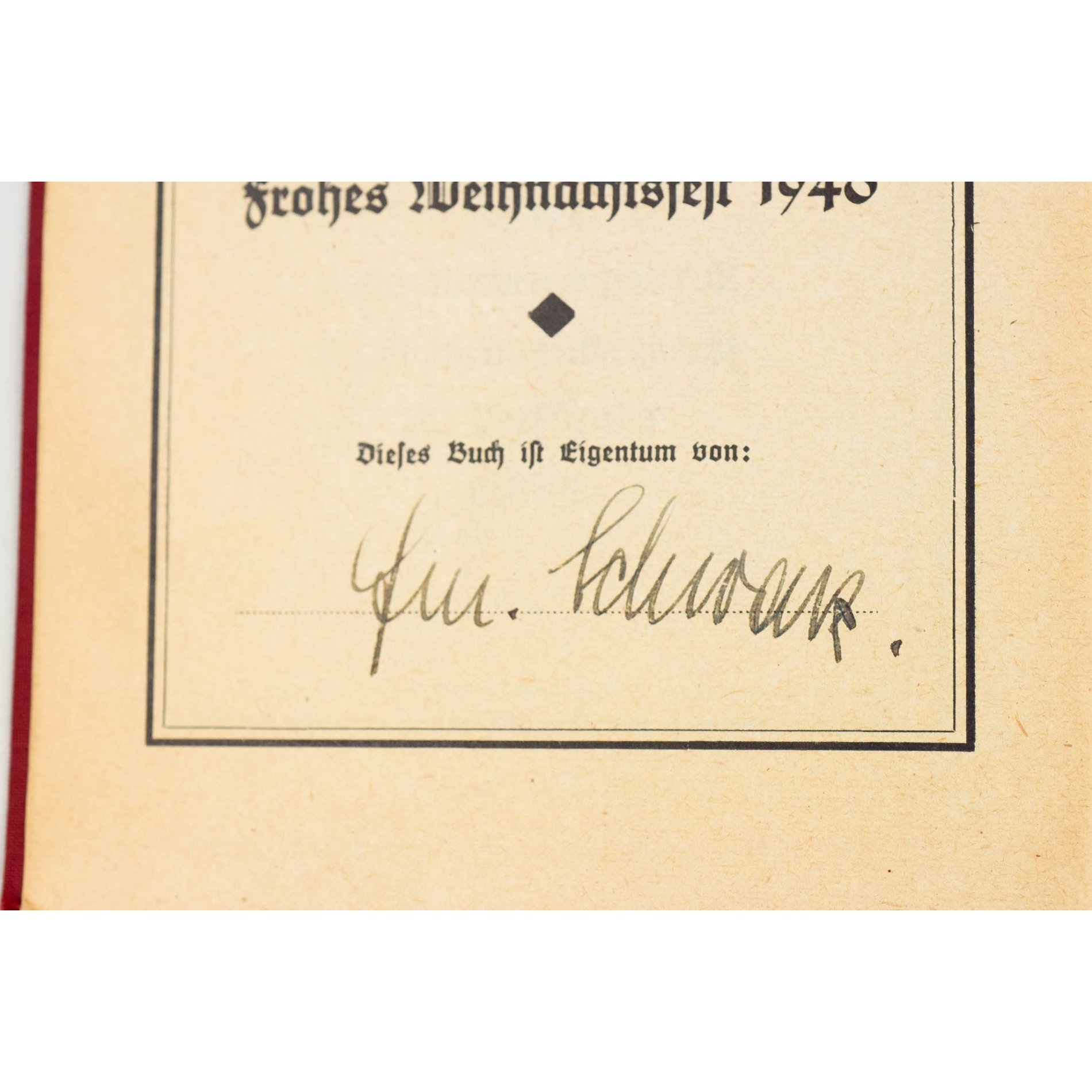 MK Tornisterausgabe von 1940 mit Inschrift Reichsleiter von Schirach Frohes Weihnachtsfest 1940 — image 3