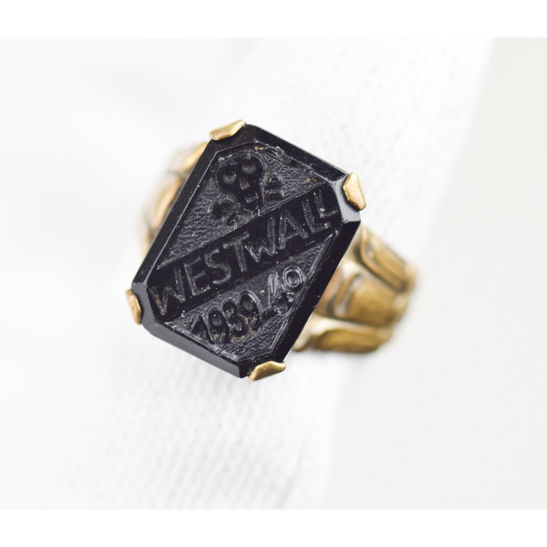 2. Weltkrieg Westwall Fingerring Totenkopfring — image 2