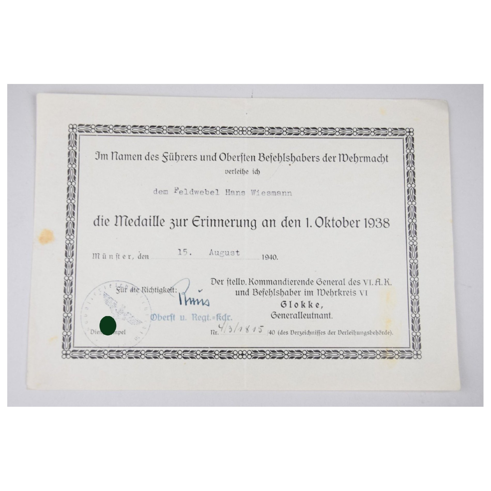 Nachlass Träger vom Deutschen Kreuz in Gold Kompanie Führer Panzer-Grenadier-Regiment Nr.14 5.Pz. Div. — image 23