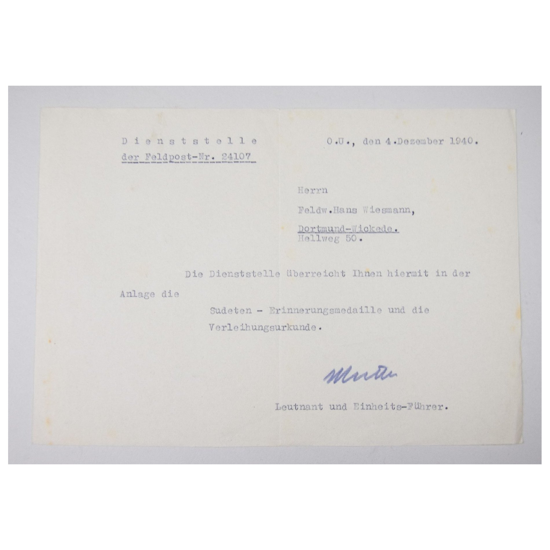 Nachlass Träger vom Deutschen Kreuz in Gold Kompanie Führer Panzer-Grenadier-Regiment Nr.14 5.Pz. Div. — image 24