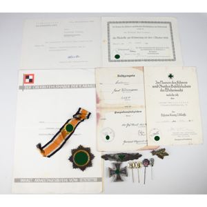 Nachlass Träger vom Deutschen Kreuz in Gold Kompanie Führer Panzer-Grenadier-Regiment …