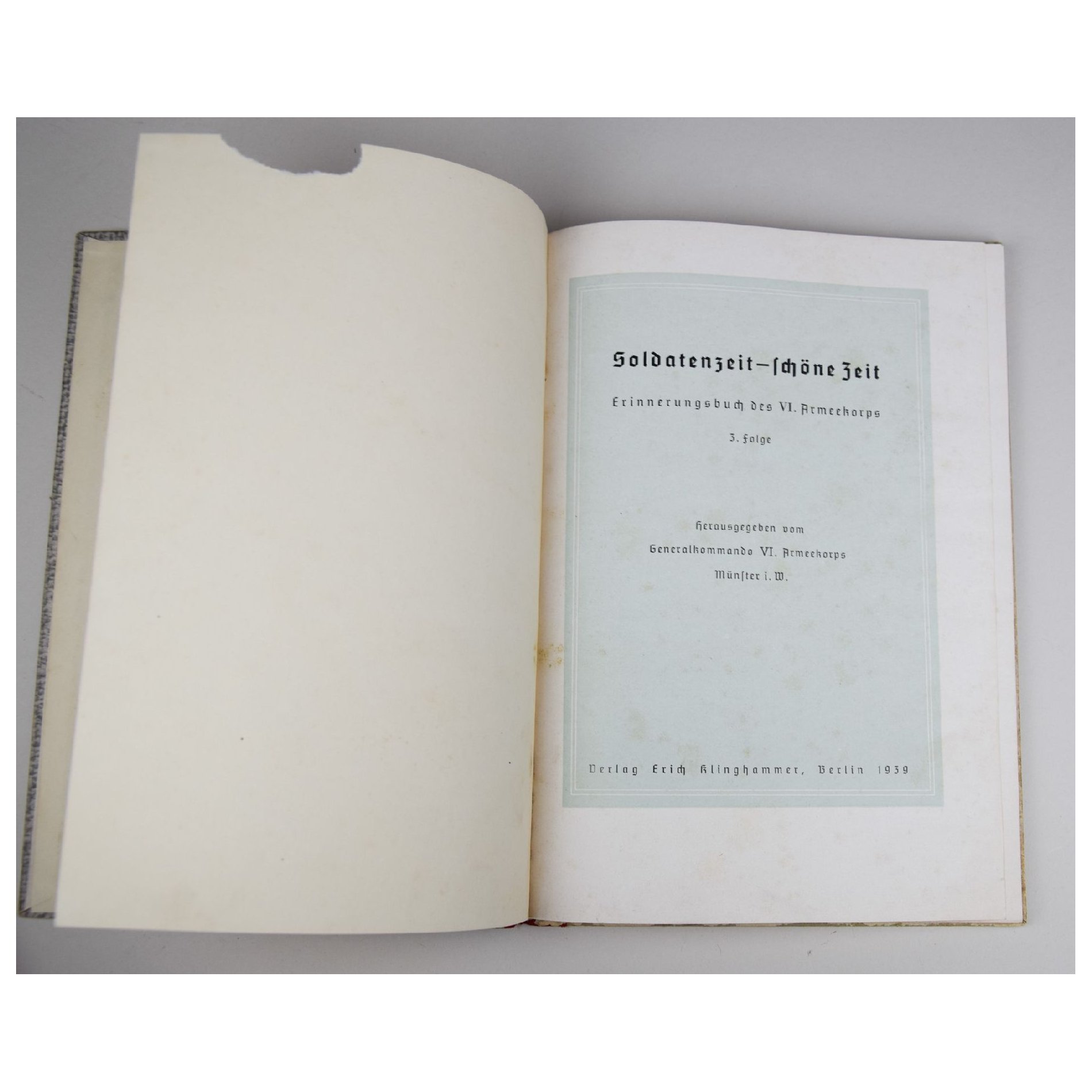 Buch 'Soldatenzeit - schöne Zeit' Erinnerungsbuch des VI. Armeekorps — image 2