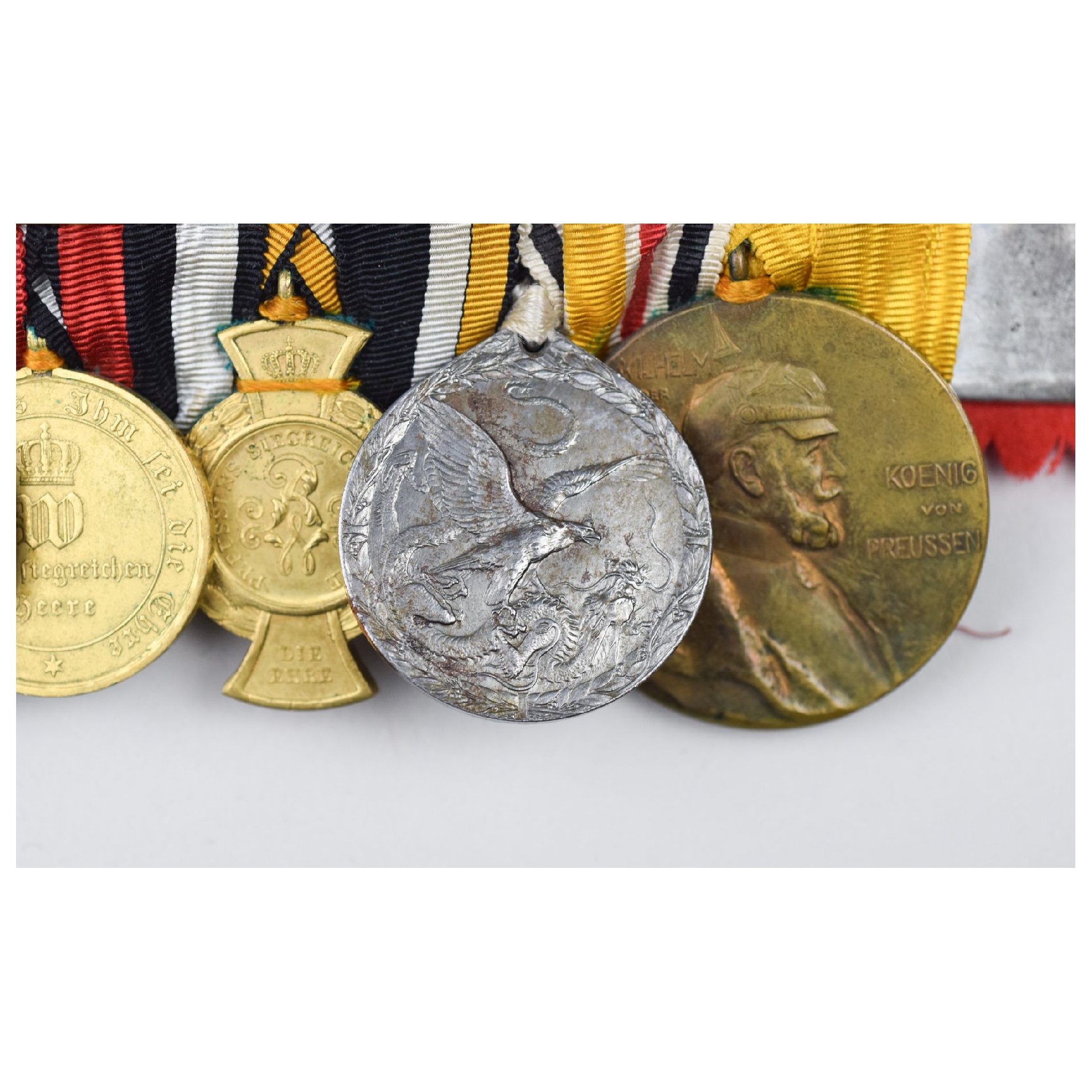 6er Ordensspange mit Ek2 1870 'Eichenlaub 25' Gefechtsspangen Strassburg und Paris, selten! — image 9