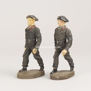 2 Elastolin Figuren der Panzertruppe