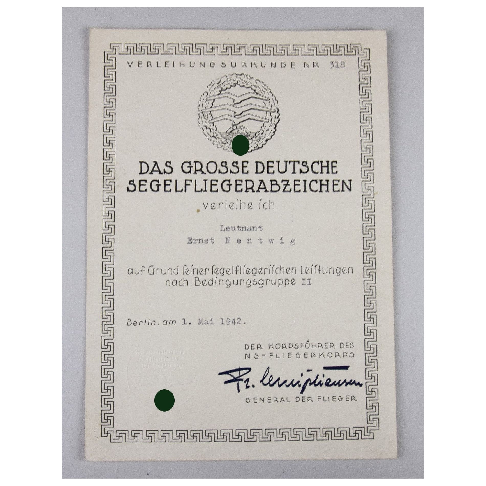 Luftwaffe Nachlass 'Fallschirmjäger Btl. Crahs' mit Verleihung vom Panzerknacker (Sonderabzeichen), extrem selten! — image 10