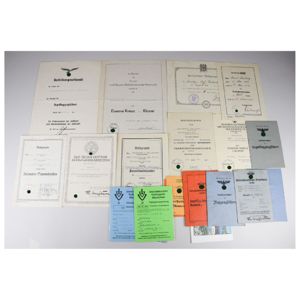 Luftwaffe Nachlass 'Fallschirmjäger Btl. Crahs' mit Verleihung vom Panzerknacker (Sonderabzeichen), …