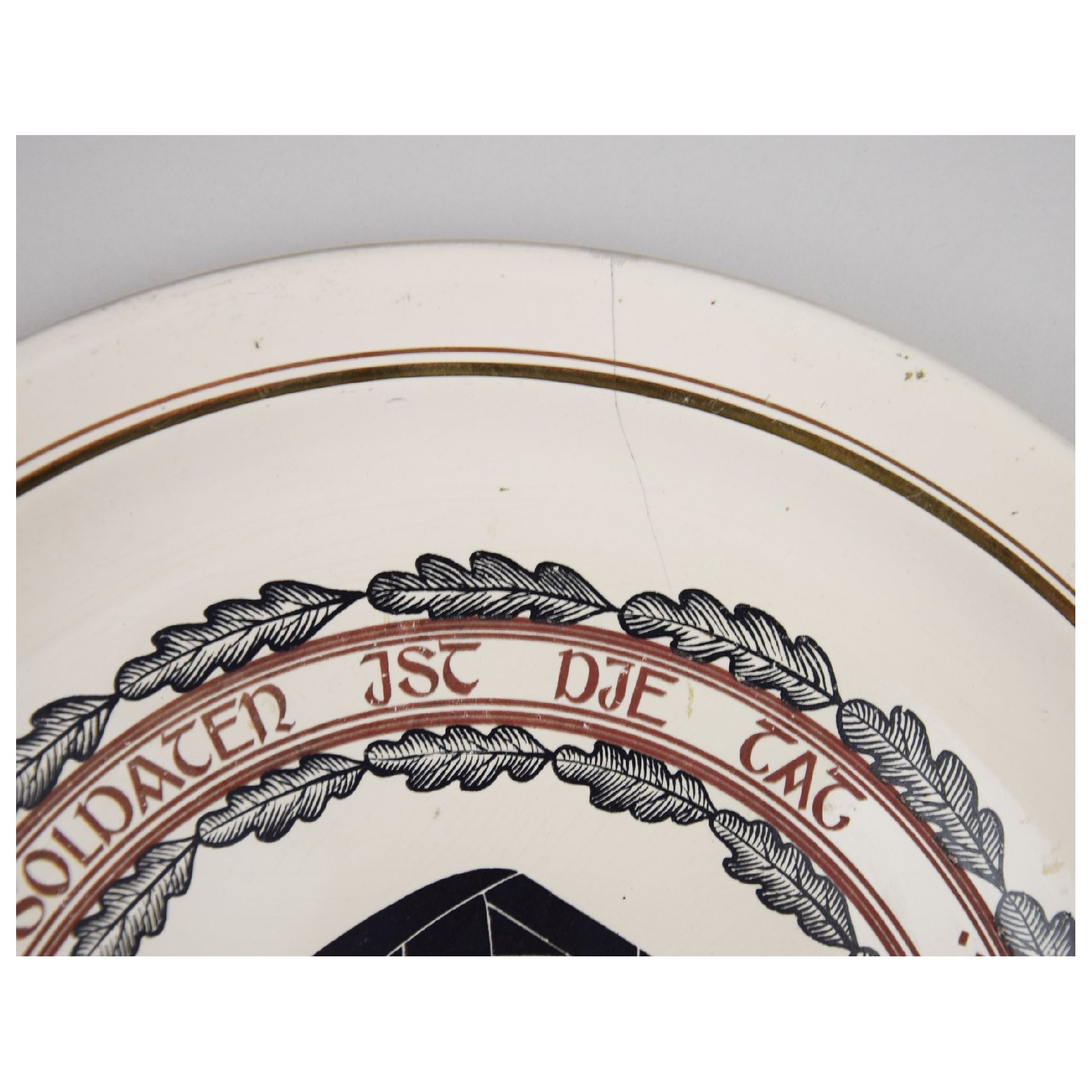 Wehrmacht Porzellan Teller 'Höchstes Glück des Soldaten ist die Tat' Generalkommando XXVII. A.K. — image 4