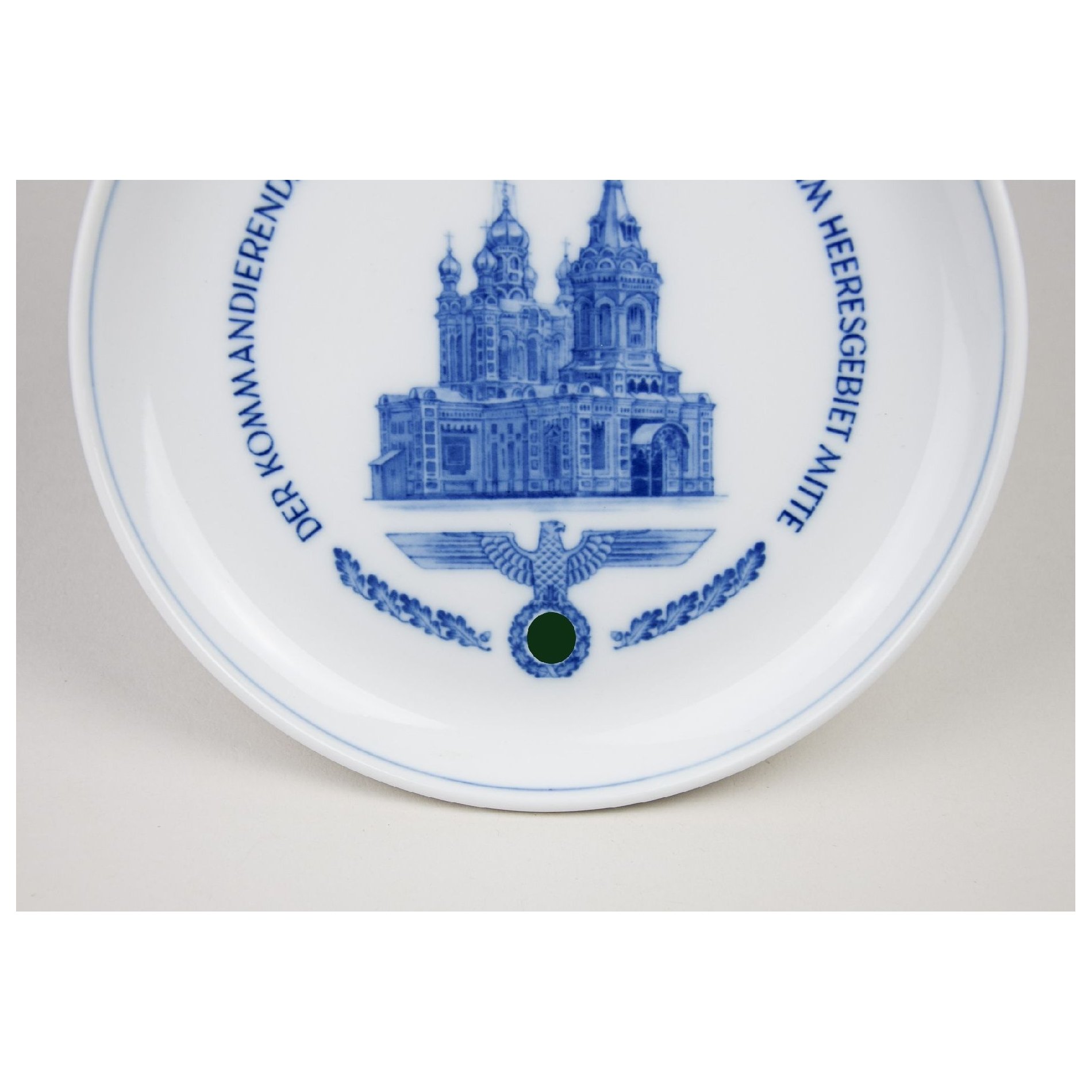 Meissen Porzellanteller 'Der Kommandierende General und Befehlshaber im Heeresgebiet Mitte' selten! — image 2