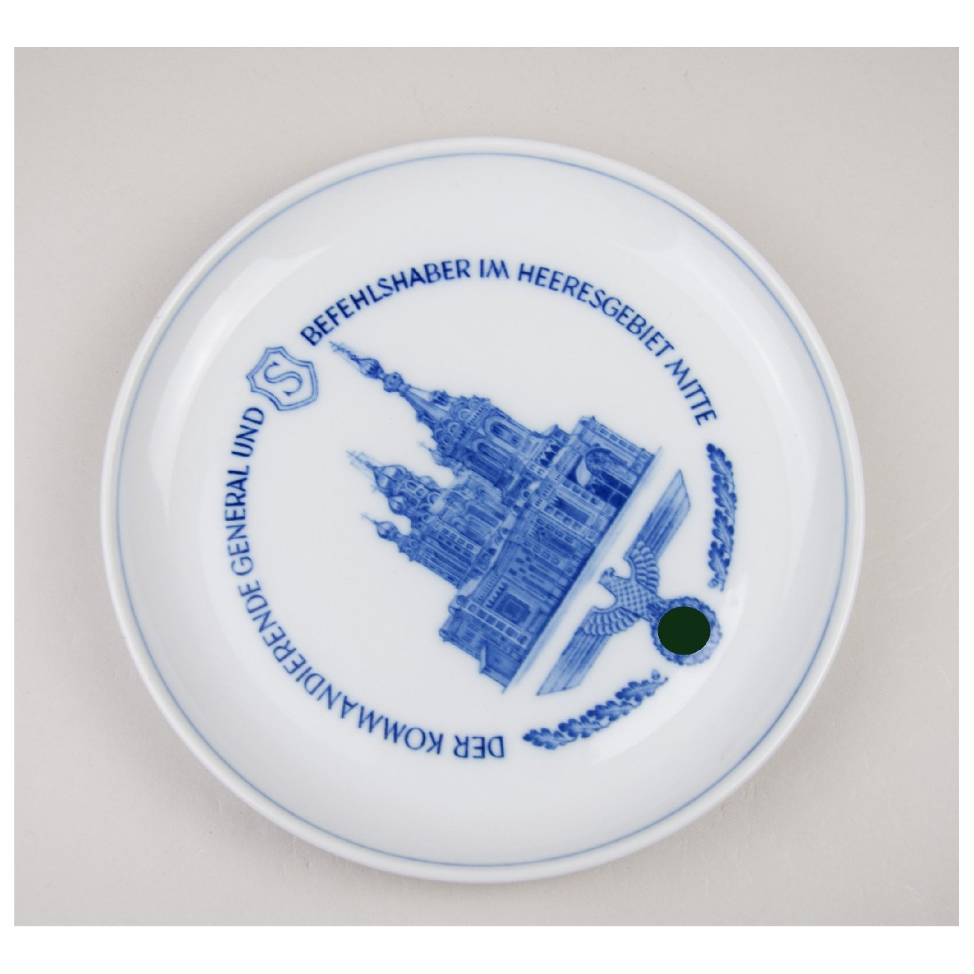 Meissen Porzellanteller 'Der Kommandierende General und Befehlshaber im Heeresgebiet Mitte' selten! — image 5
