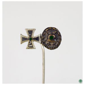 2er Miniatur Eiserne Kreuz 2.Klasse 1939 und Verwundetenabzeichen 1.Form Legion …