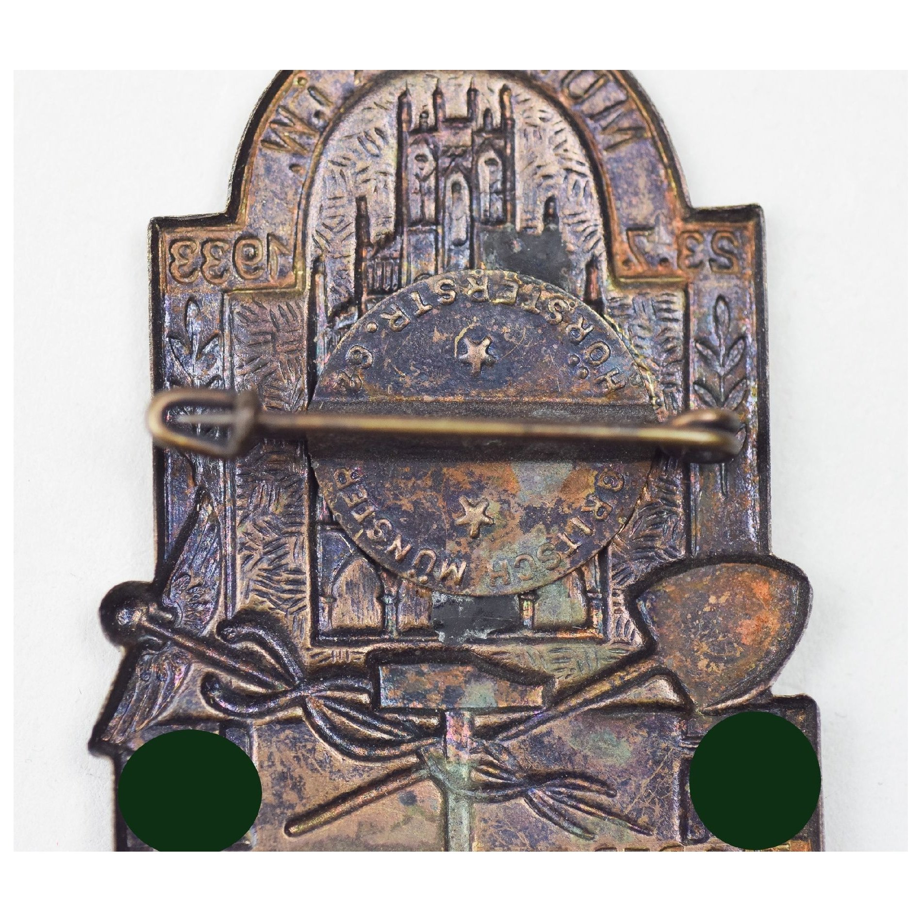 Abzeichen '1933 Münster Tag der Fahnenweihe Kampfbund des gewerblichen Mittelstandes' NRW, selten! — image 3